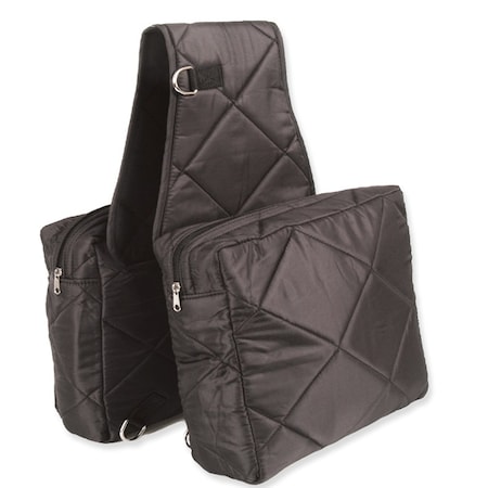 Jacks Imports Quilted Cooler Saddle Bag BLACK 33-BK